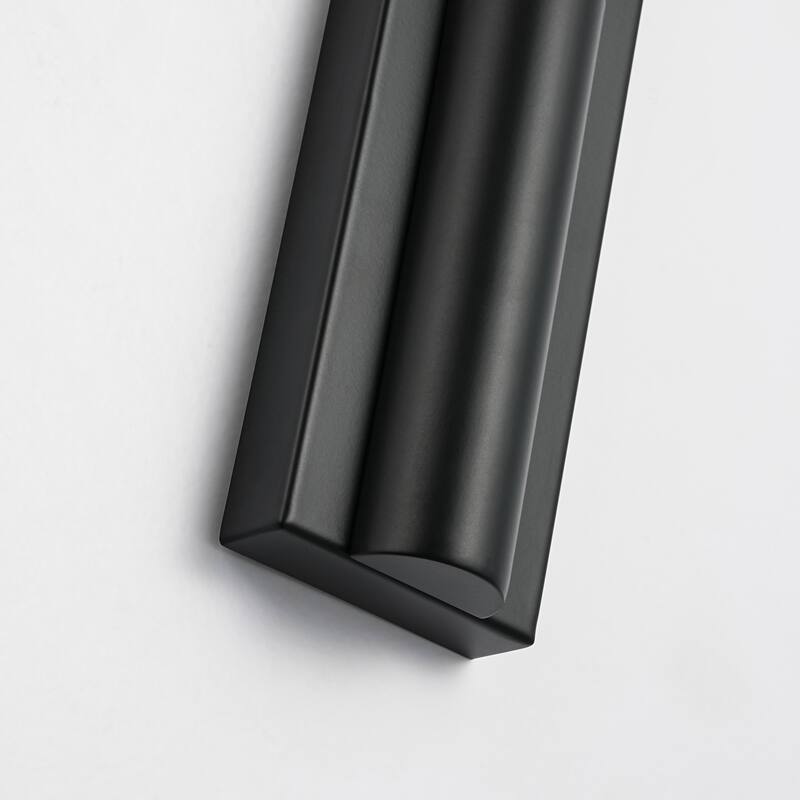 24" Modern Black/Gold LED Wall Sconce - 10W 3000K Warm Light, Linear Fixture for Bedroom & Hallway