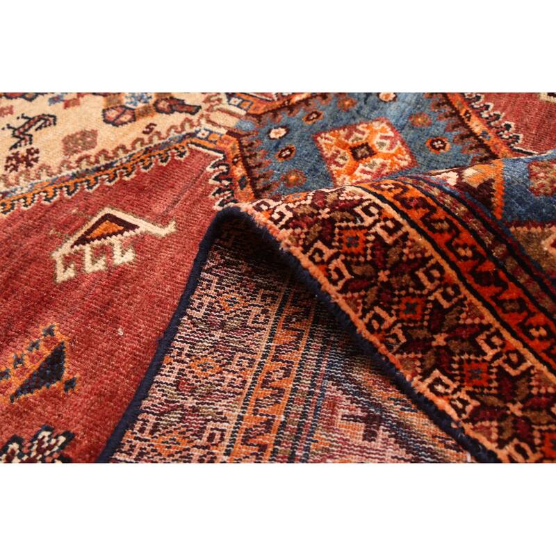 ECARPETGALLERY Hand-knotted Anatolian Vintage Dark Red Wool Rug - 4'4 x 6'4