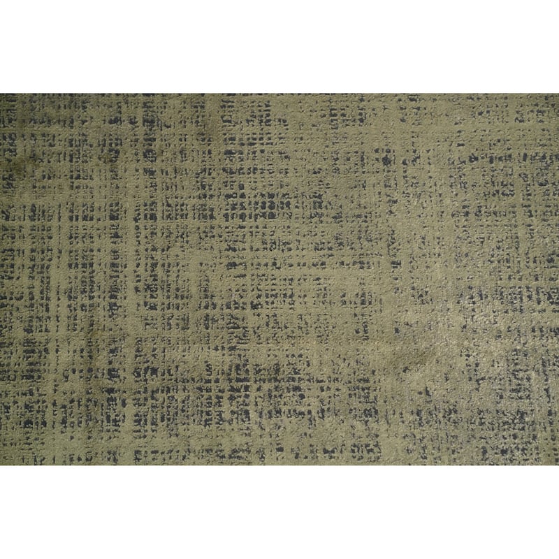 Machine Made Oriental Polyester Carpet Modern Abstract Green Abstract Area Rug - 7' 5'' X 5' 2''