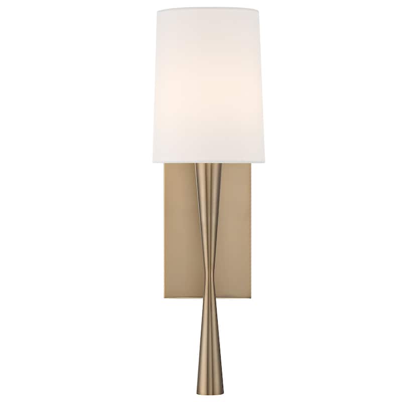 Trenton 1 Light Aged Brass Wall Mount - 5.5'' W x 18.5'' H x 6.5'' D - 5.5'' W x 18.5'' H x 6.5'' D