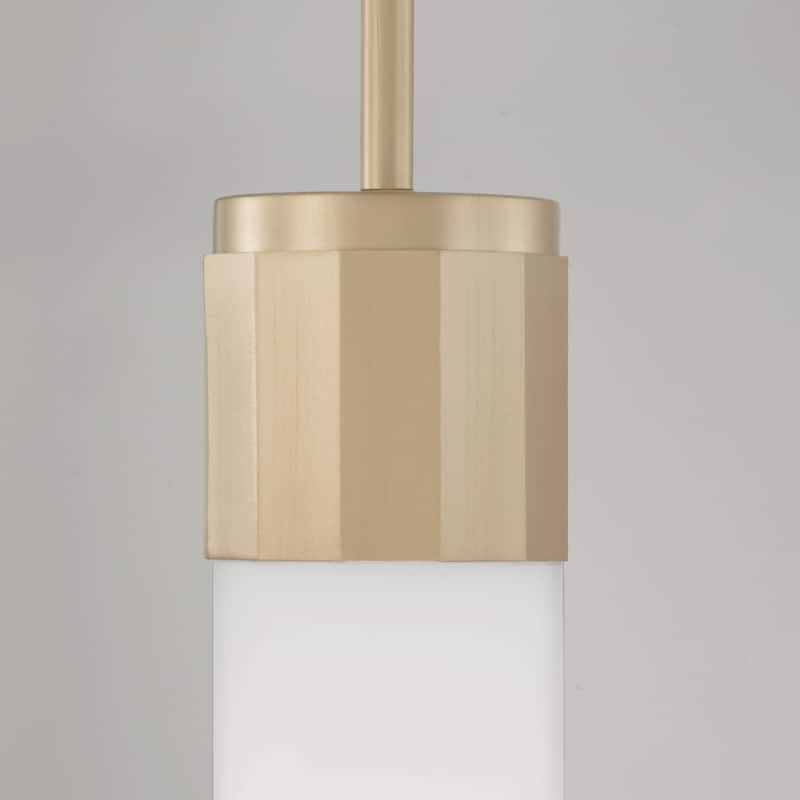 Sutton 1-light Soft Gold Mini Pendant w/ Soft White Glass