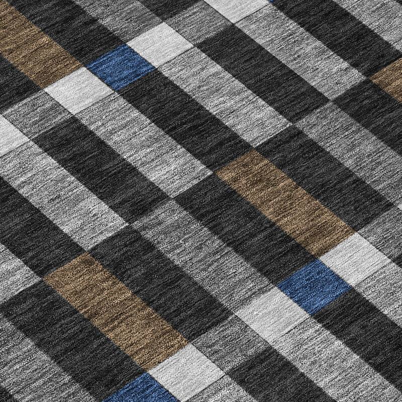 Machine Washable Indoor/ Outdoor Modern Chanute Chantille Rug