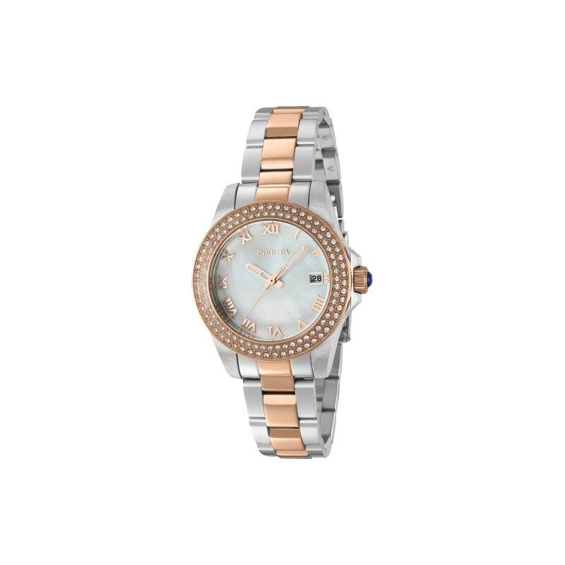 Invicta Women's 36076 Angel Quartz 3 Hand White Dial Watch