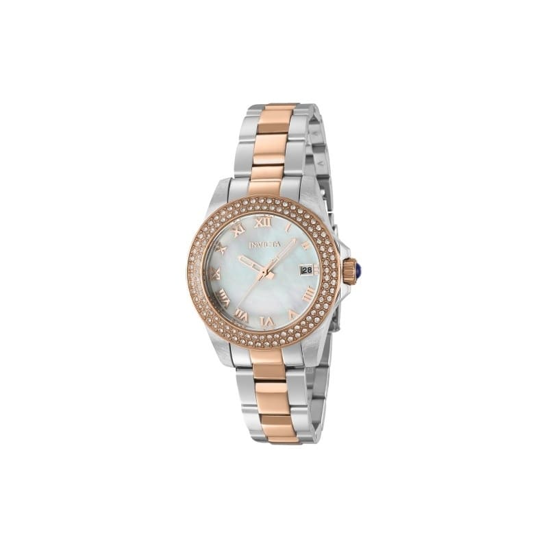 Invicta Women's 36076 Angel Quartz 3 Hand White Dial Watch