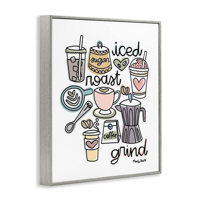 Stupell Various Coffee Types Trend Framed Giclee Art Design By Mandy Ford Art + Illustration
