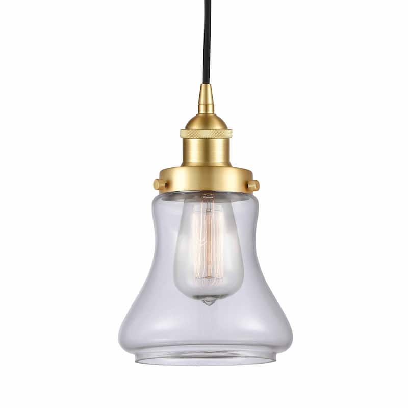 Innovations Lighting 616-1PH-10-6 Bellmont Pendant Bellmont 6" Wide - Satin Gold / Clear