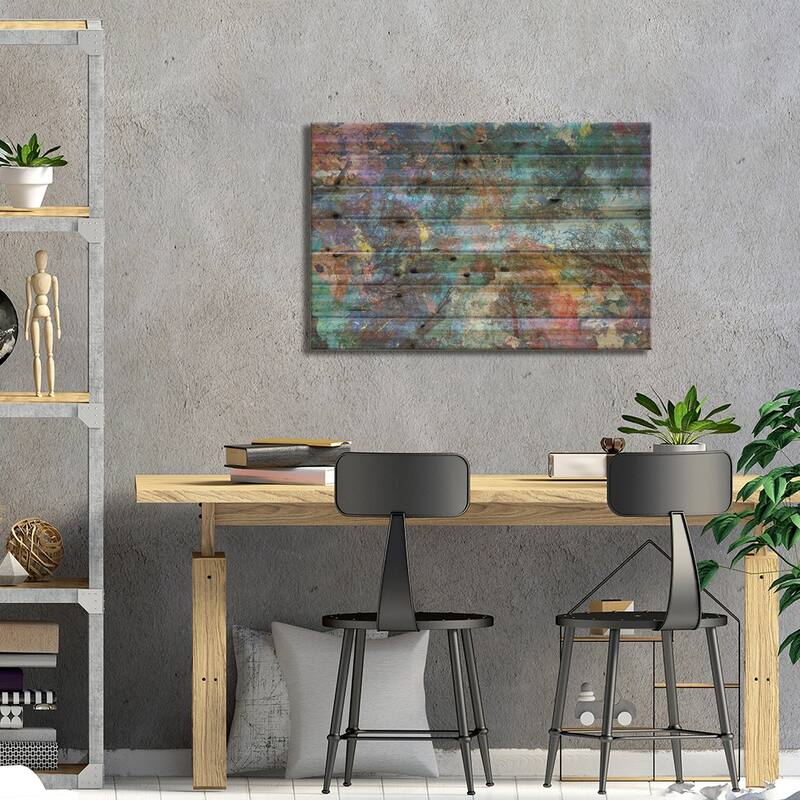 Dreaming Up To The Trees Print On Wood by Michael Broom - Multi-Color