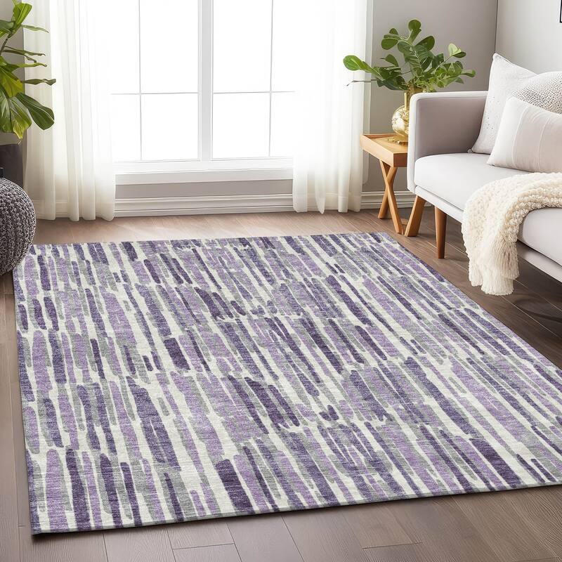 Premium Washable Super Soft Modern Ombre Mayfield Rug - Purple - 8' x 10' - Rectangle