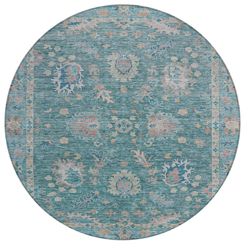 HomeRoots Floral Traditional Rectangle Outdoor Rug