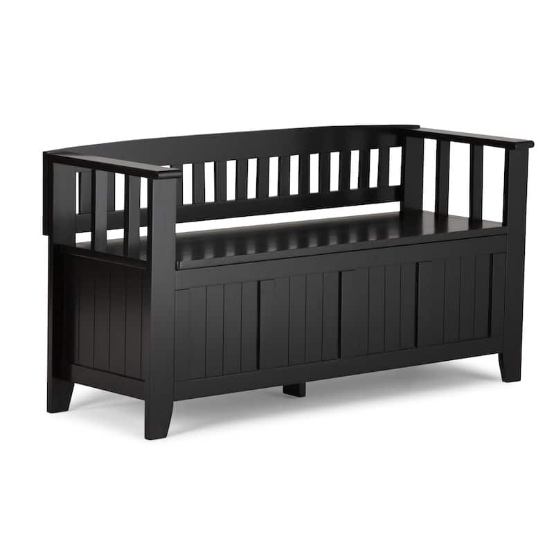 WYNDENHALL Normandy Solid Wood 48-inch Entryway Storage Bench