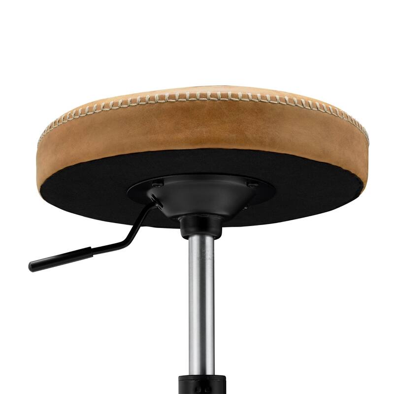 Eaton Faux Leather Gaslift Swivel Bar Stool