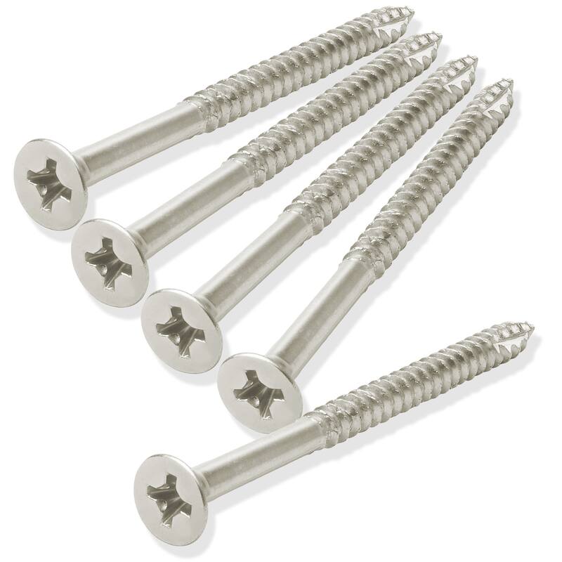 Wood Screws 9 x 214in for Door Hinges 25 pack - Satin Nickel