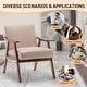preview thumbnail 85 of 83, Homy Casa Mid-Century Modern Accent Chair, Solid Wood Frame, Extra-Thick Backrest, Wingback Lounge Chair Indoor
