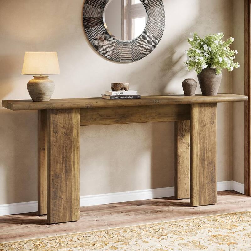 70.87" Extra Long Console Table for Entryway, Farmhouse Sofa Table Behind Couch - 11.81"W x 70.87"L x 31.5"H