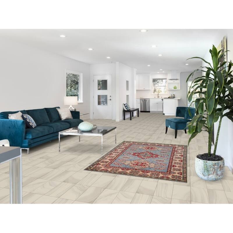 Light Blue Kazak Oriental Foyer Rug Handmade Wool Carpet - 4'1" x 5'11"