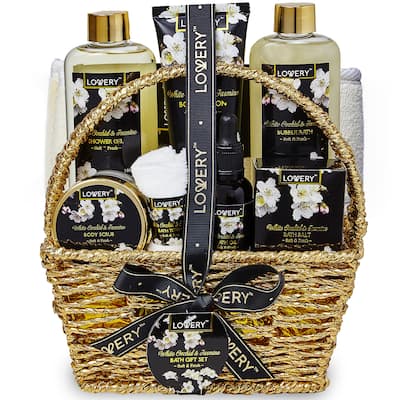 Lovery Bath & Body Gift - Orchid & Jasmine - Body Scrubs Lotions & More - 9pc - 9 pc