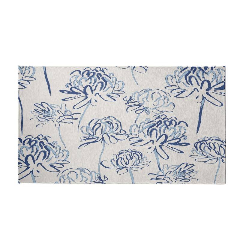 Blossom Bouquet Rug - 5' x 7' - Blue