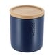 preview thumbnail 17 of 63, Sleek Cotton Pad Holder - Polyresin Bathroom Storage Container with Bamboo Lid - 4 L x 4 W x 4.6H