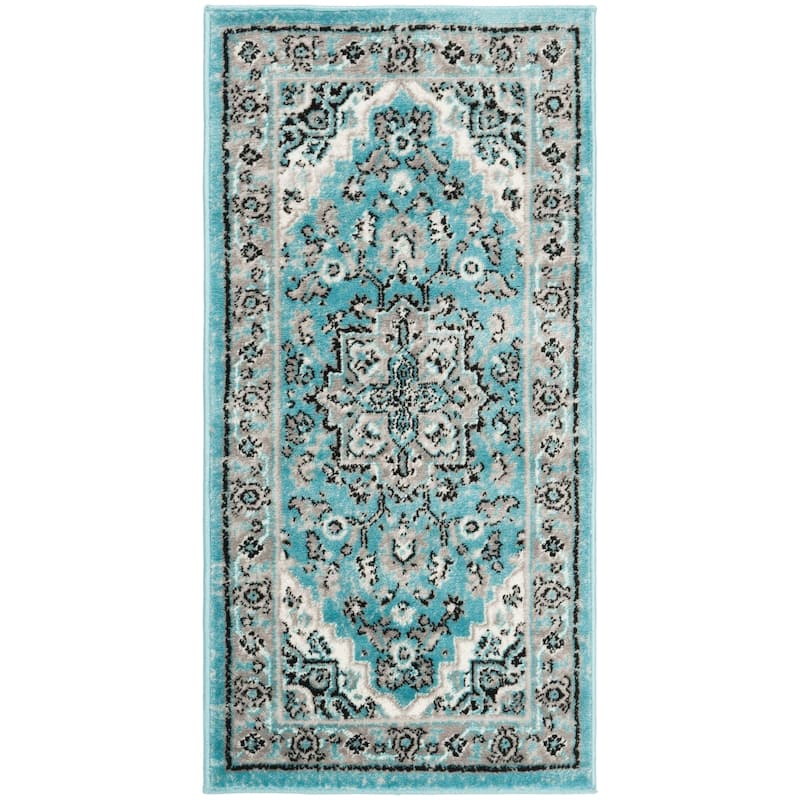 SAFAVIEH Skyler Agoritsa Oriental Boho Rug - 2' x 4' - Blue/Ivory