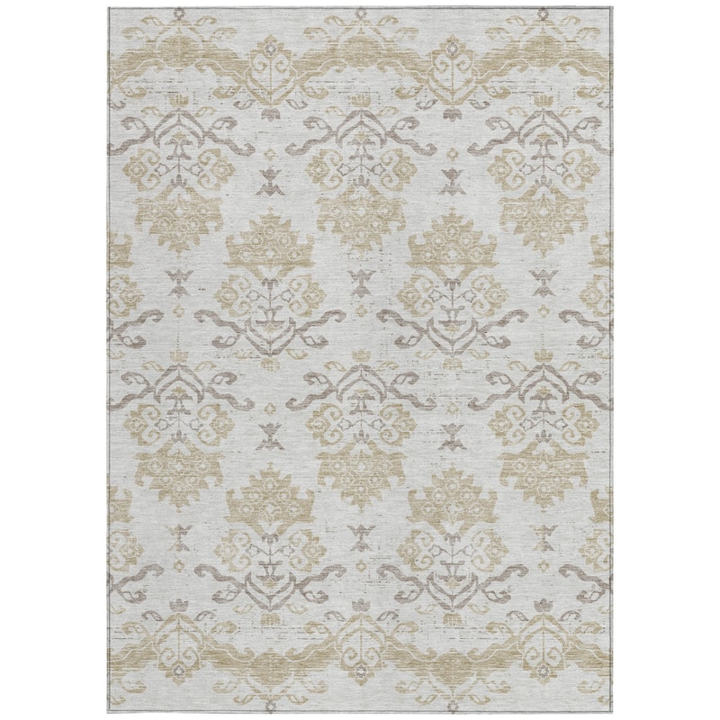 HomeRoots Oriental Transitional Rectangle Outdoor Rug