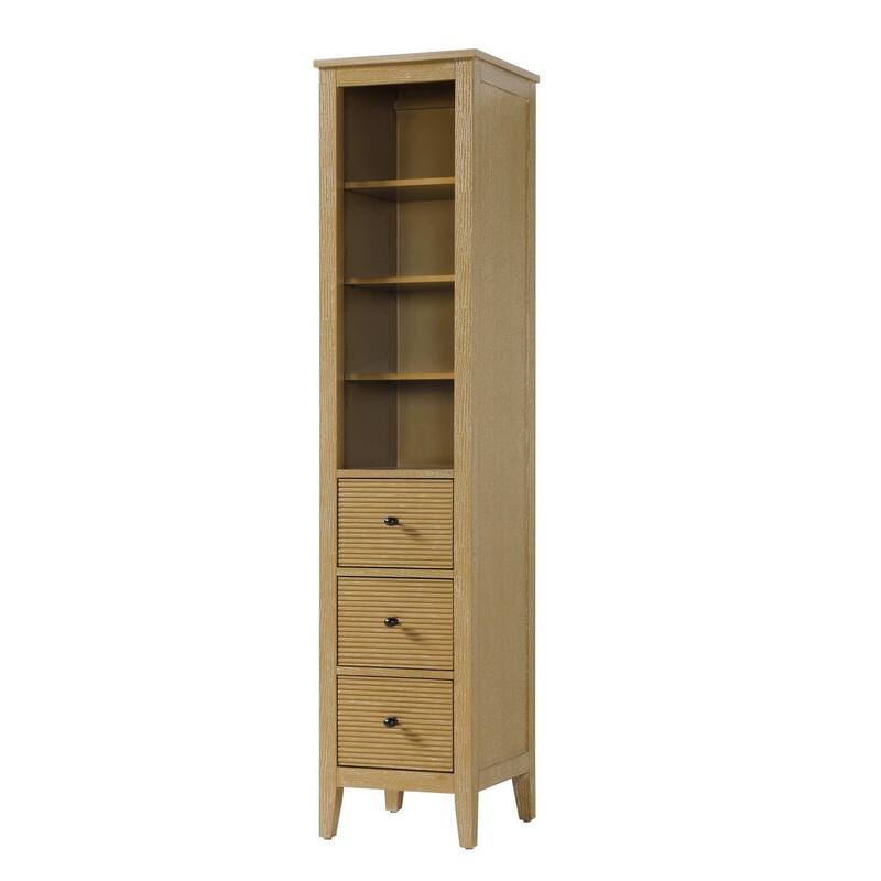 Kensington 16-28 Inch Open Shelving Bath Storage Cabinet