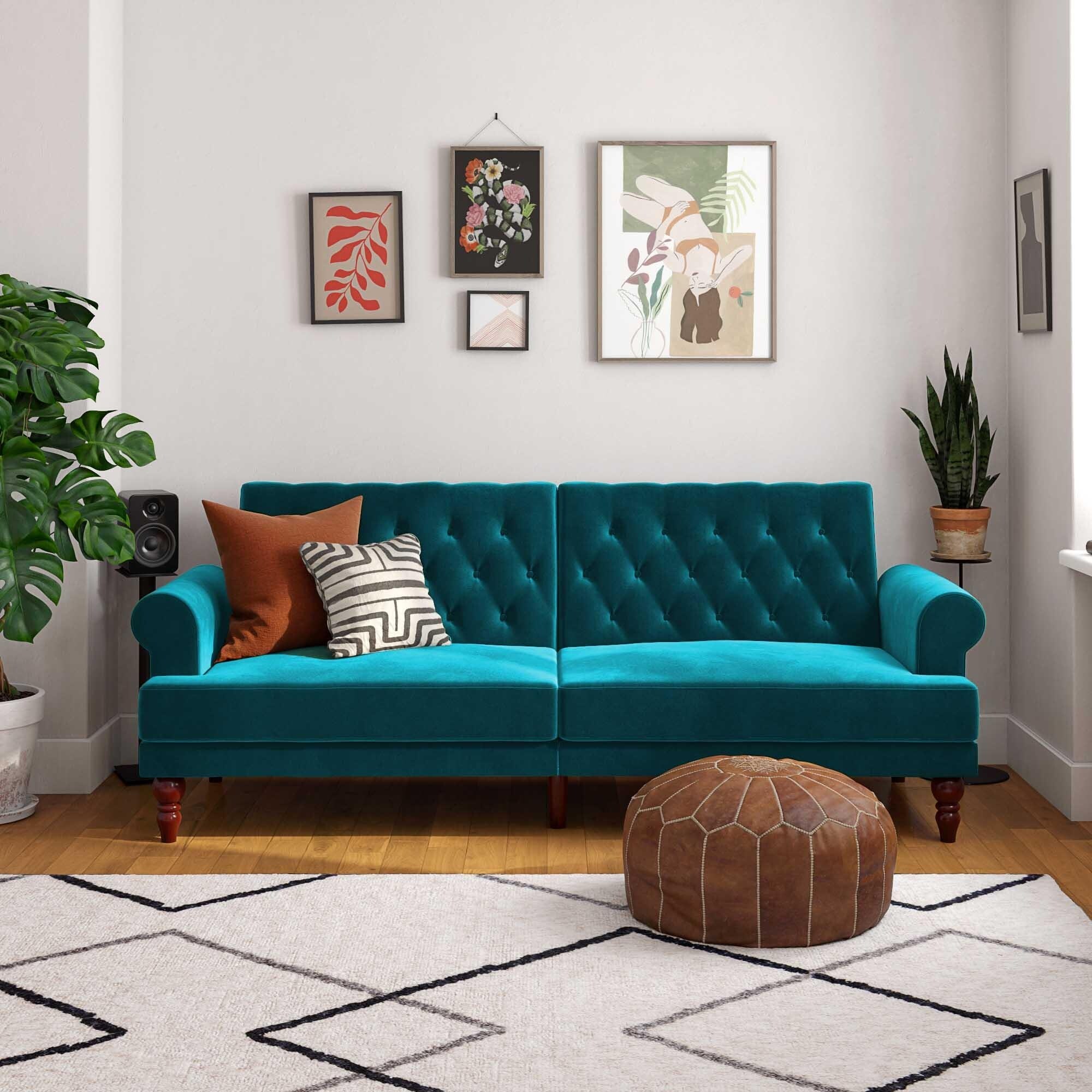 The Novogratz Cassidy Upholstered Futon Bed Bath Beyond 29095181