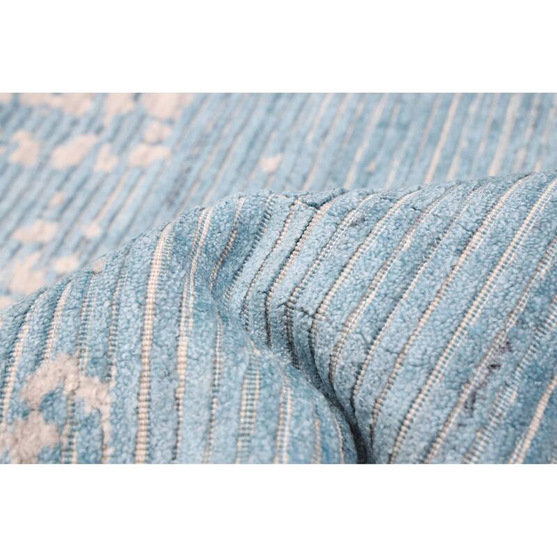 ECARPETGALLERY Hand Loomed Elysian Turquoise Rug - 8'0 x 9'10