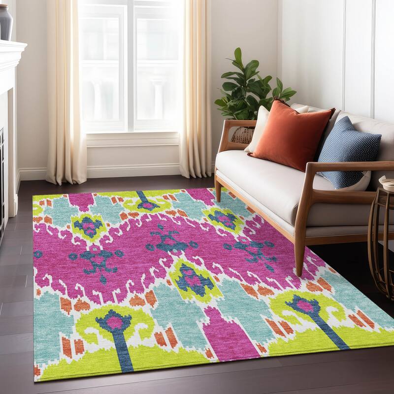Machine Washable Indoor/ Outdoor Chantille Global Boho Rug