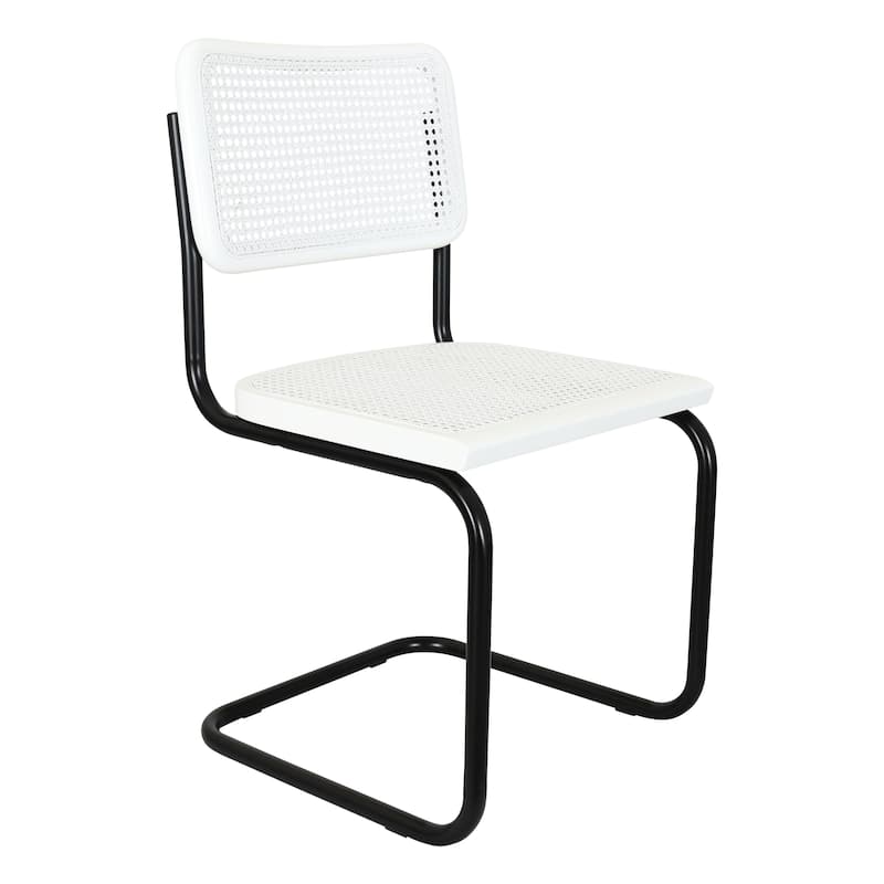 Breuer Chair Company Marcel Breuer Cesca Cane Cantilever Side Chair w/ Black Steel Frame (Various Wood & Cane Colors)