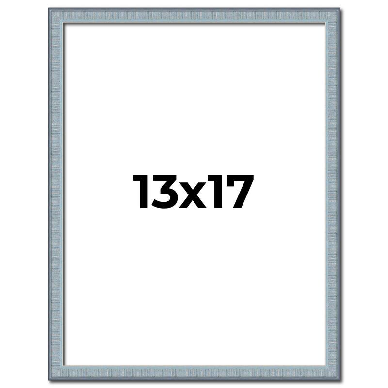 13x17 Frame Rustic Sky Blue Solid Wood Picture Frame | 0.75 Inch