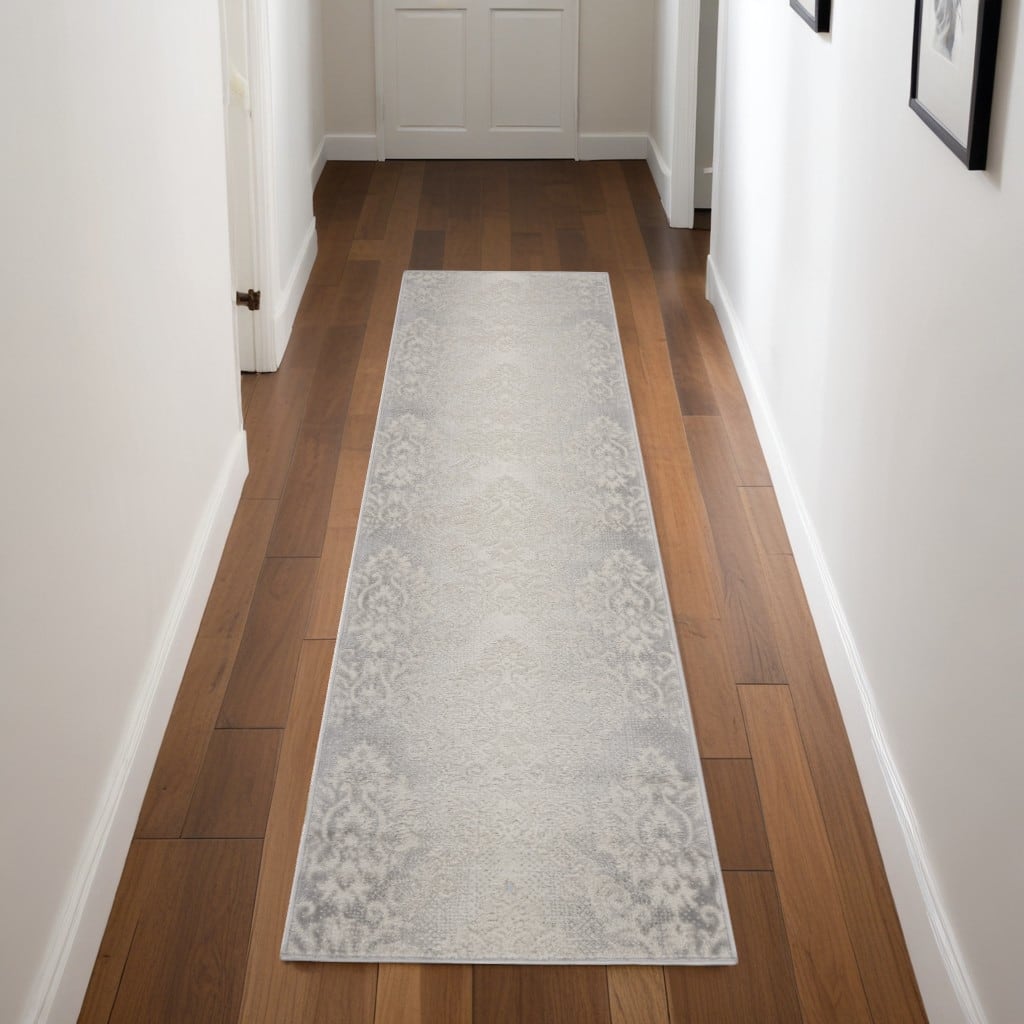 Duci Distressed Abstract Non Skid Stain Resistant Low Pile Area Rug By HomeRoots - 90' X '27' X '0.25