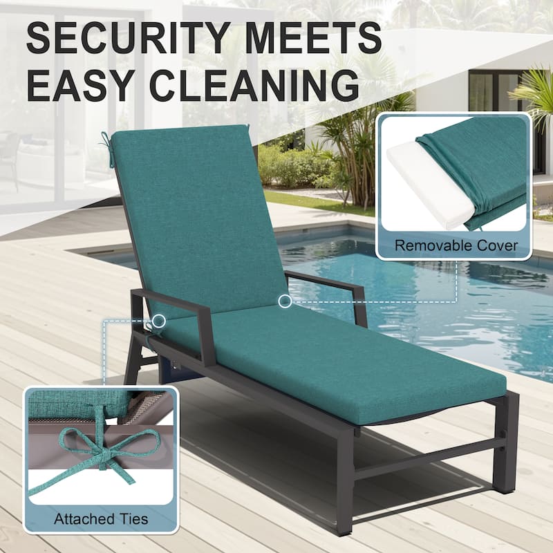 Outdoor Patio Chaise Lounge Chair Cushion