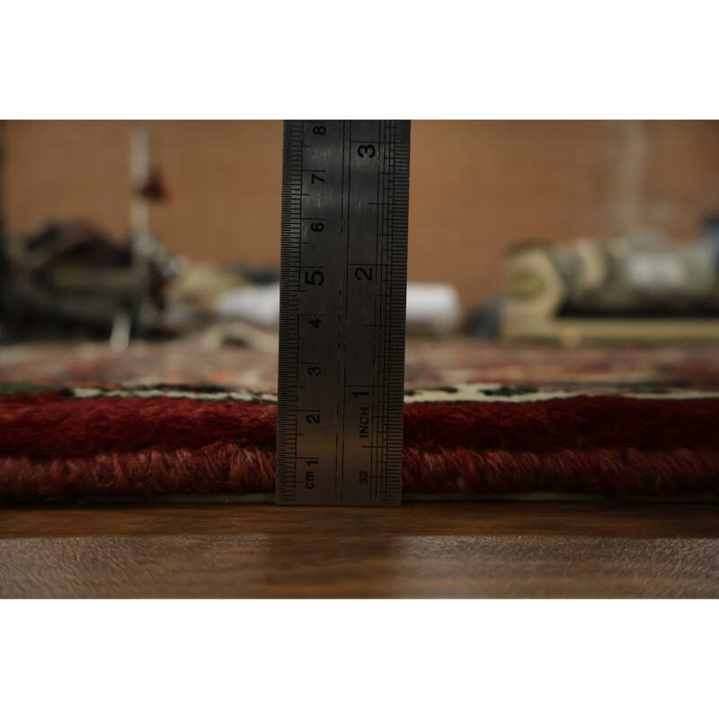 Hand Knotted Oriental 100% Wool Carpet Traditional Floral Red Bakhtiari Area Rug - 13' 1'' X 9' 9''