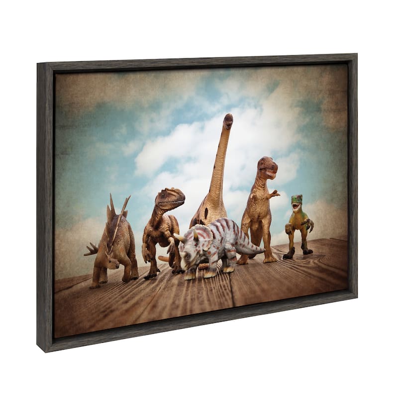 Kate and Laurel Sylvie Dinos Canvas by Saint and Sailor Studios