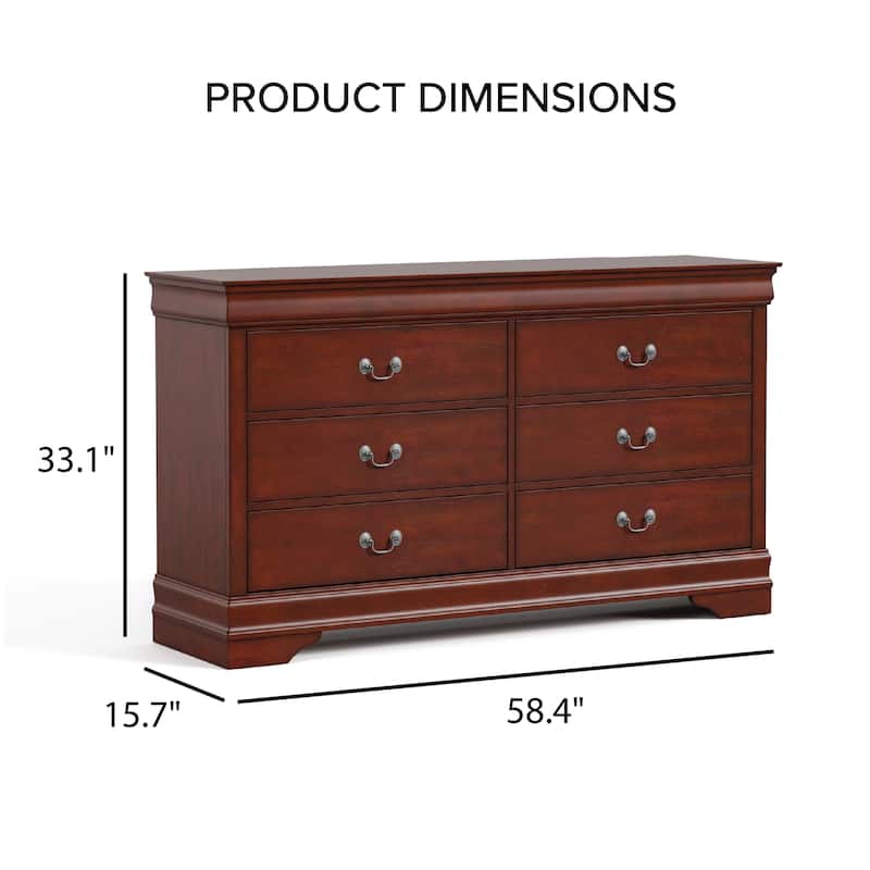 Furniture of America Devi Traditional 3-Piece Solid Wood Nightstand and Dresser Set