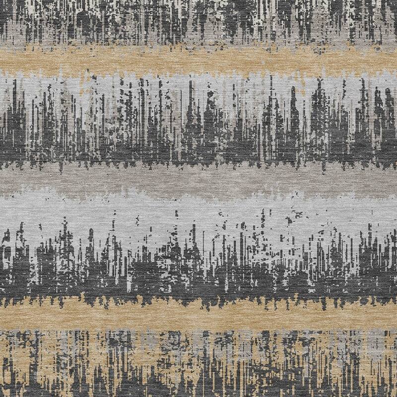 HomeRoots Striped Transitional Rectangle Outdoor Rug