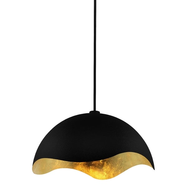 slide 2 of 11, Kovacs P1915 Eclos 24" Wide Pendant Coal / Gold Leaf