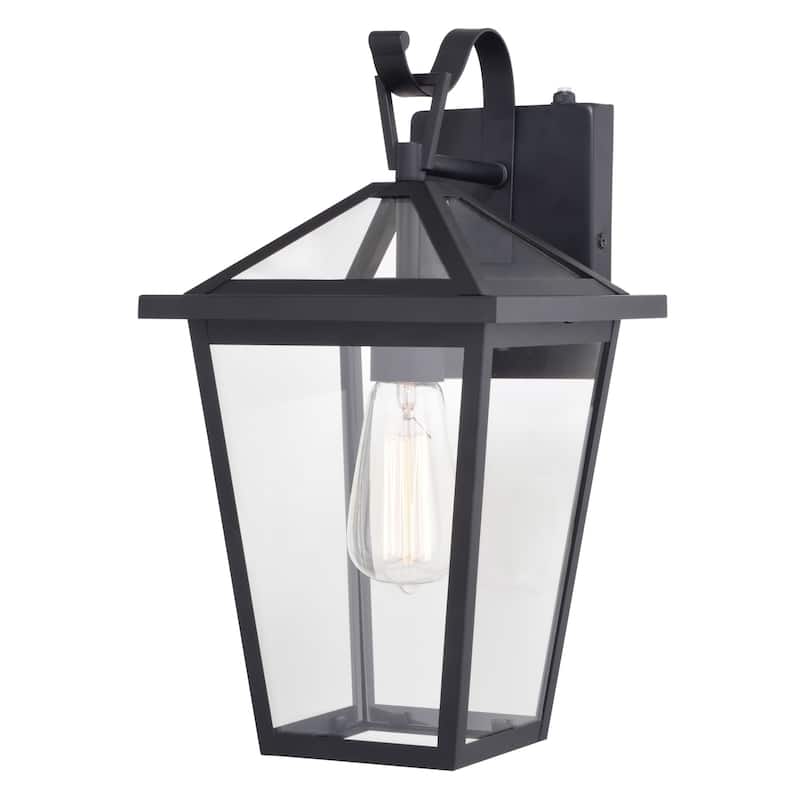 Vaxcel Lighting T0716 Derby 15" Tall Wall Sconce with Lantern Shade - Matte Black