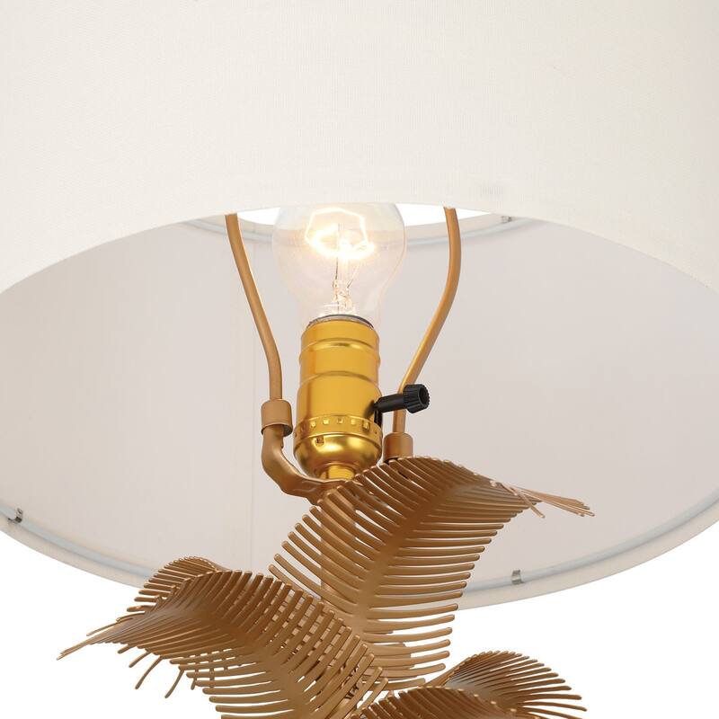 Acroma Demrul Table Lamp with Metal Leaves Rod - 1-light