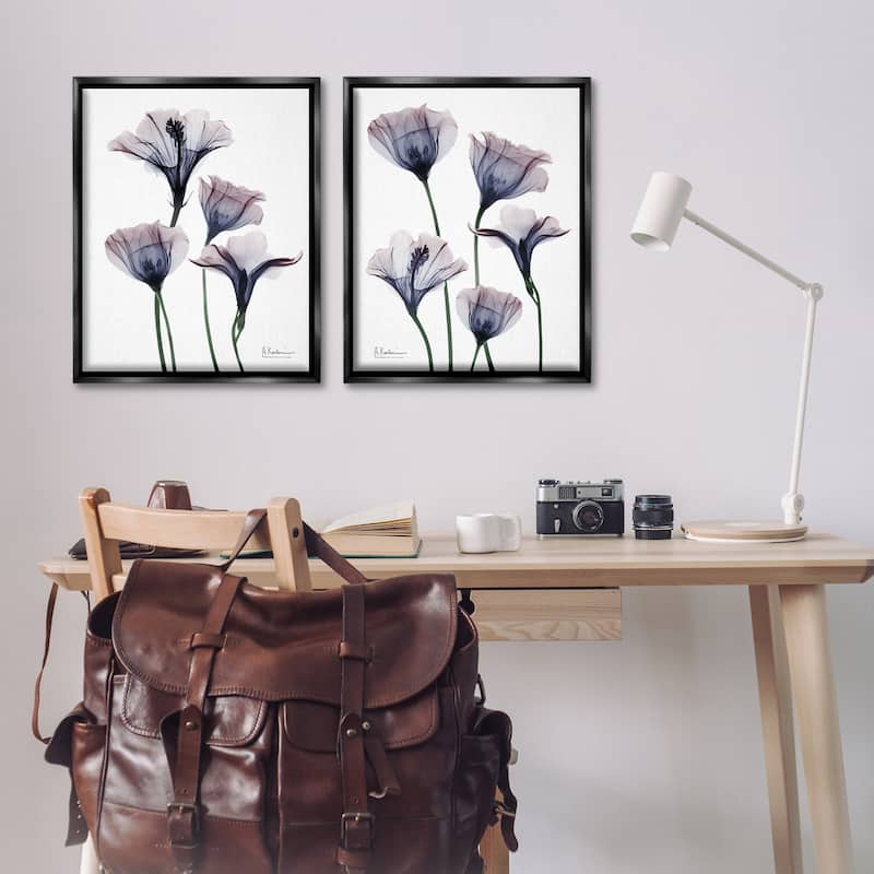 Stupell Bountiful Dusk Lilies Framed Floater Canvas Wall Art Design By Albert Koetsier (Set of 2)