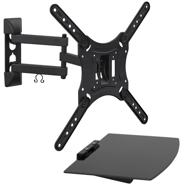 Mount It Tv Mount With Shelf Full Motion Tv Wall Mount With Floating Entertainment Shelf Black Overstock 29956834 Don't worry if your television is slightly older and therefore a little heavier because the echogear can handle weight up to 125 pounds. mount it