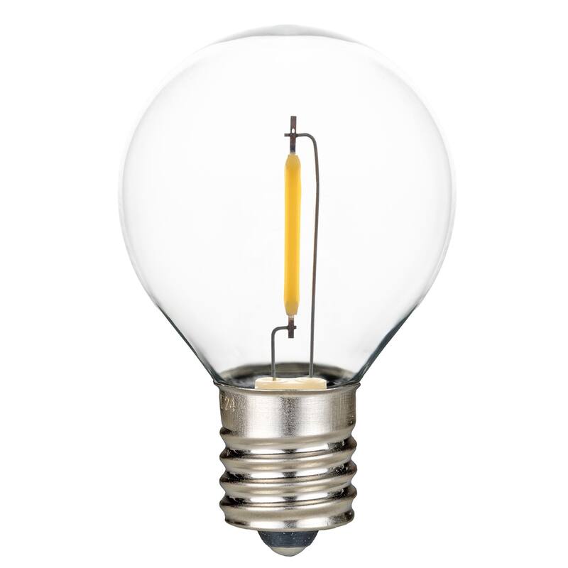 25 Pack LED G30 Plastic Filament Outdoor Globe Replacement Bulbs, Warm White