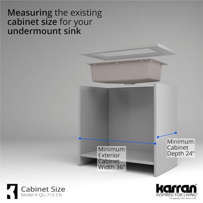 Karran Undermount Quartz Double Bowl Kitchen Sink