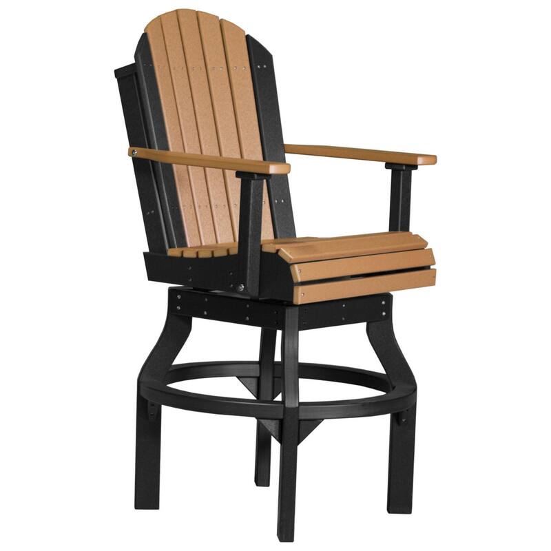 Set of 4 Poly Lumber Adirondack Swivel Chairs