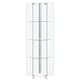 preview thumbnail 5 of 12, Zahavah 4-shelf Hexagonal Clear Glass Curio Cabinet