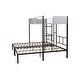 preview thumbnail 8 of 18, Triple Bunk Bed with Sturdy Metal Frame, Ventilated Guardrails, and Noise-Free Wood Slats, Convertible into Three Separate Beds