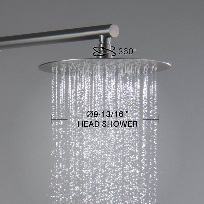 Circular Pressure Balanced Single Function Shower System with Rough In Valve