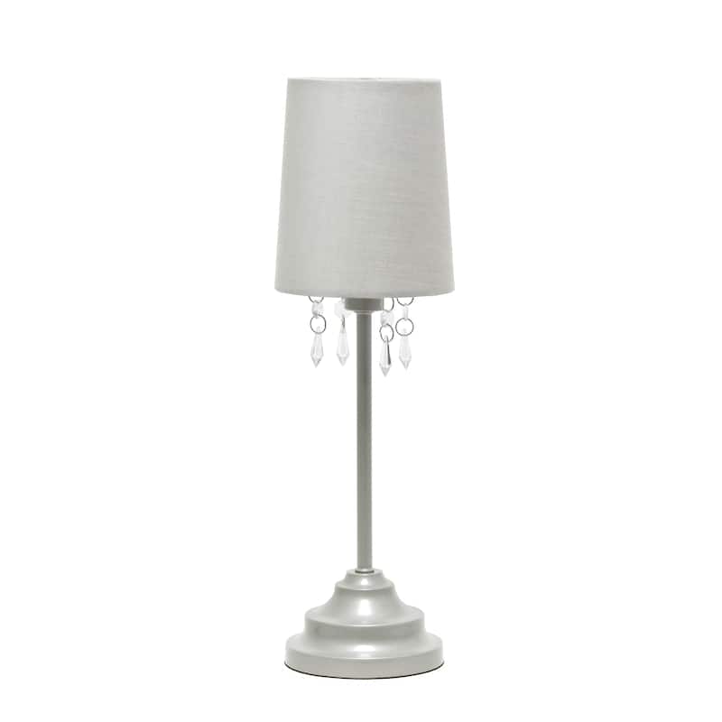 Creekwood Home 17.25" Contemporary Crystal Droplet Table Lamp - 17.25 - Gray
