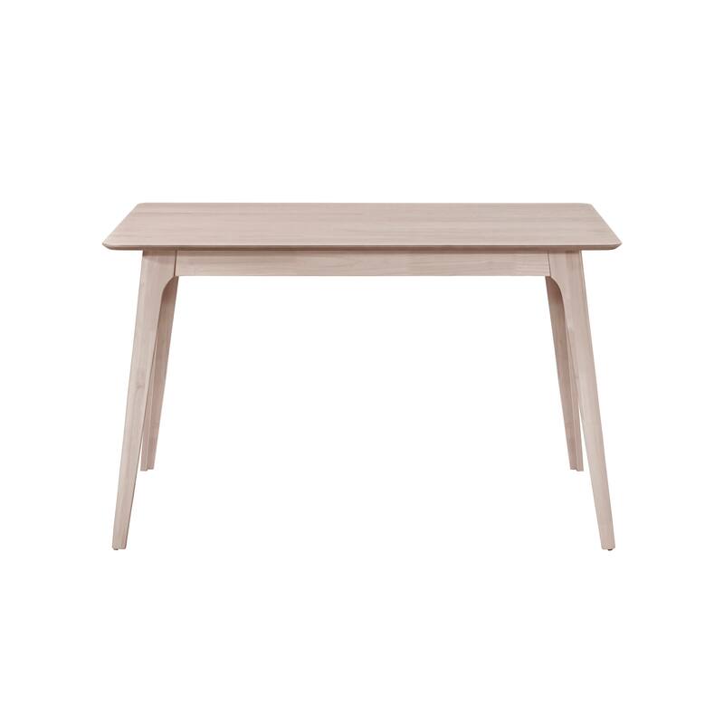 Scar Counter Height Table with Tapered Legs, Whitewashed Wood 59 Inch