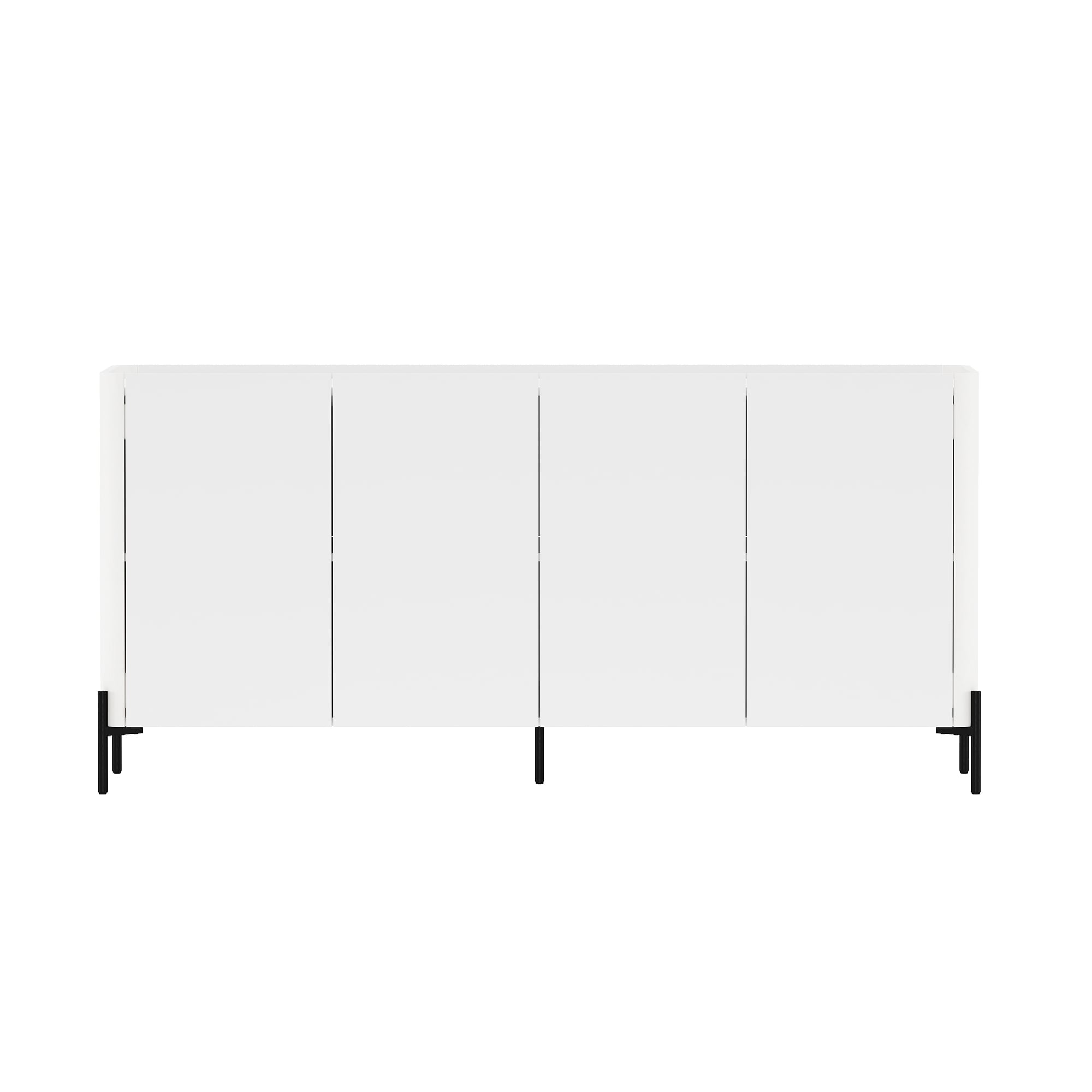 Modern Handle-Free Sideboard with Soft Close Doors, 67" TV Stand Buffet with Tray Top and Adjustable Shelves